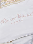 Coperta con ricamo per neonato Atelier Choux bianco con design rettangolare - Rubino Kids