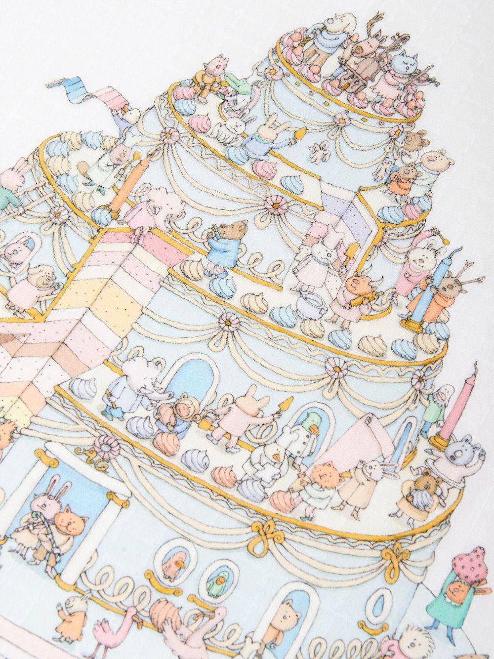 Coperta Le Gâteau per neonati Atelier Choux multicolore con stampa grafica - Rubino Kids