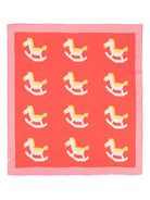Coperta per neonata Bobo Choses rosa con motivo cavallo a dondolo - Rubino Kids