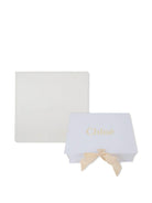 Coperta per neonata Chloé Kids bianca con ricamo a fiori - Rubino Kids