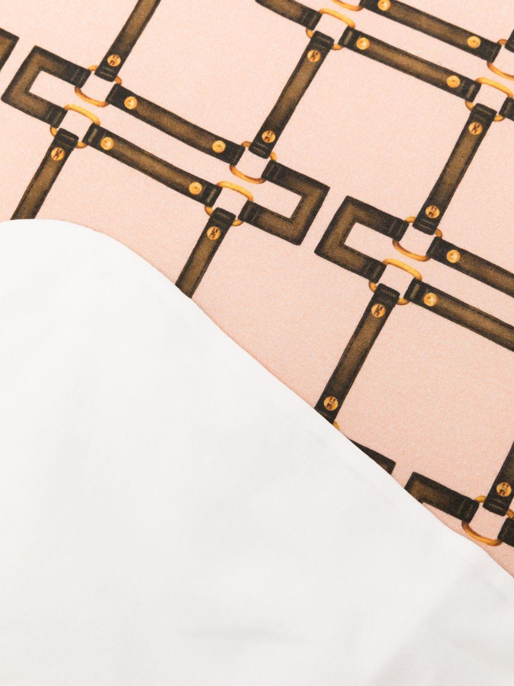 Coperta per neonata Elisebetta Franchi La Mia Bambina rosa con motivo geometrico - Rubino Kids