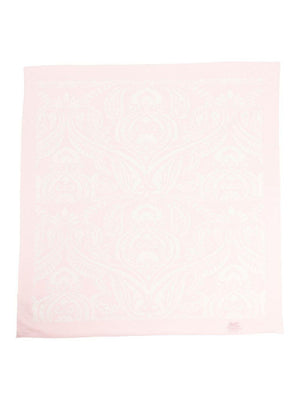 Coperta per neonata Etro Kids rosa con motivo damascato