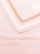 Coperta per neonata Fendi Kids rosa con ricamo geometrico - Rubino Kids