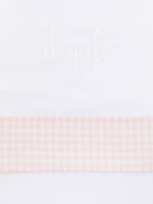 Coperta per neonata Il Gufo bianco con bordo a quadri - Rubino Kids