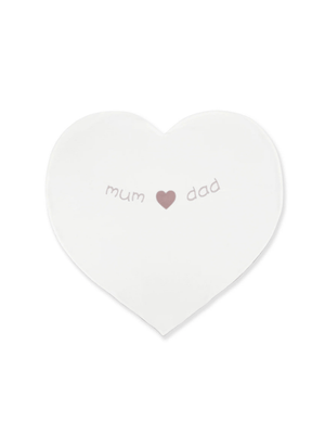 La Stupenderia white heart-shaped baby blanket