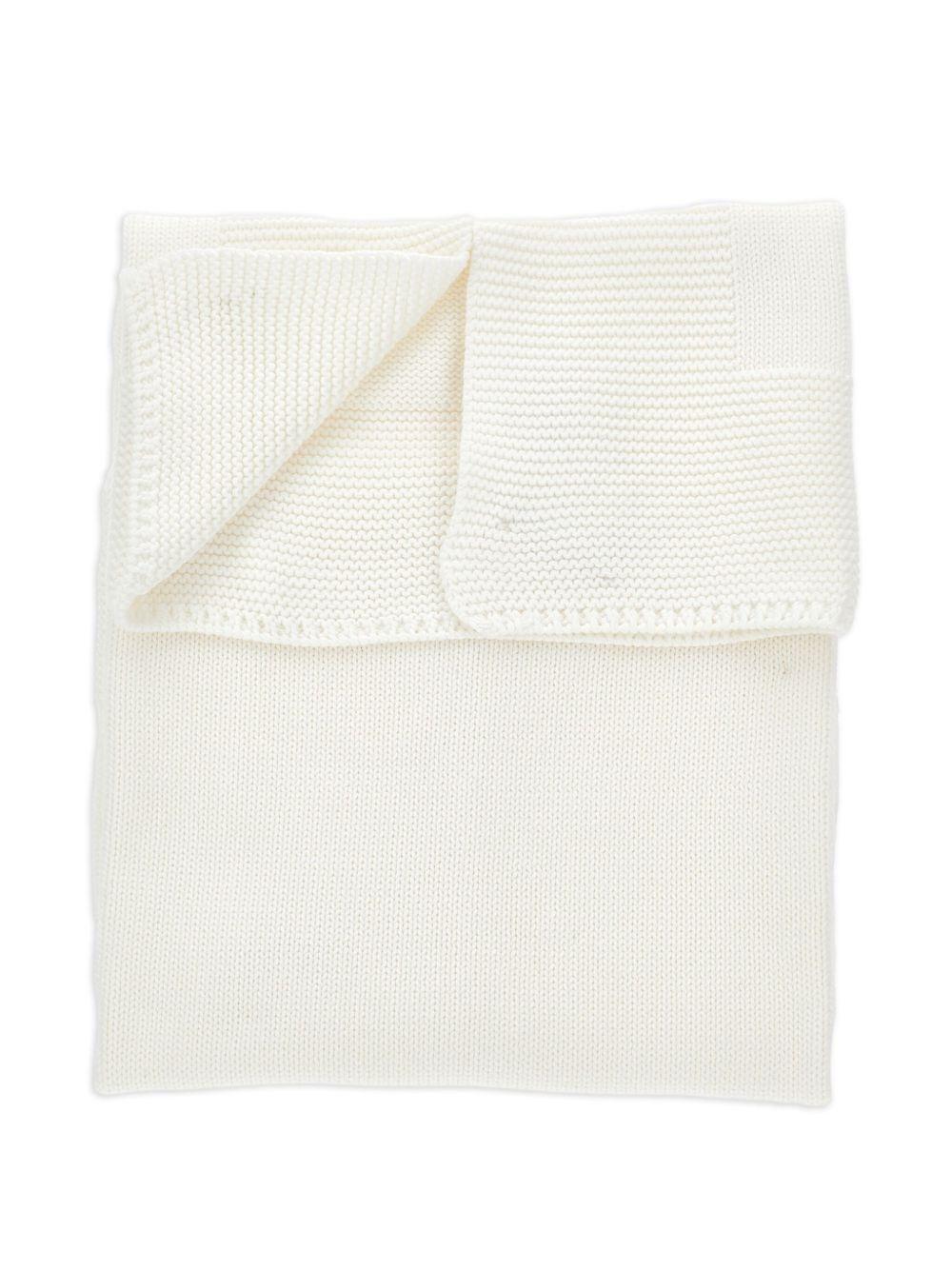 Coperta per neonata Monnalisa bianco con ricamo - Rubino Kids