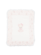 Coperta per neonata Monnalisa rosa con stampa orsacchiotto - Rubino Kids