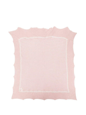 Coperta per neonata Paz Rodríguez rosa con bordo in pizzo