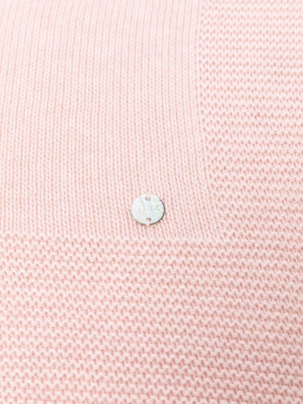 Coperta per neonata Paz Rodríguez rosa con orlo irregolare - Rubino Kids