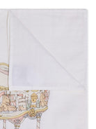 Coperta per neonati Atelier Chuox bianca con stampa Carousel - Rubino Kids