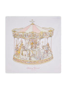 Coperta per neonati Atelier Chuox bianca con stampa Carousel - Rubino Kids