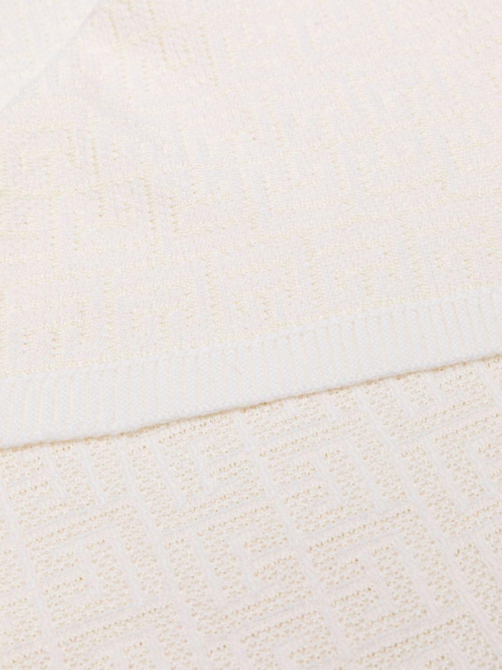 Coperta per neonati Balmain Kids bianca con monogramma - Rubino Kids