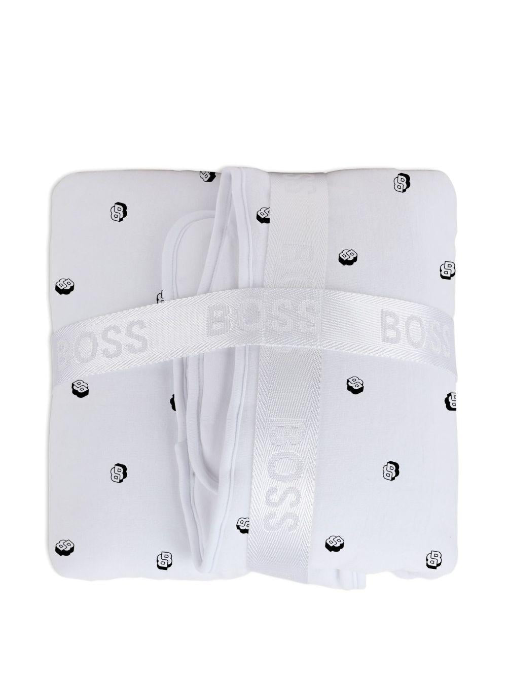 Coperta per neonati Boss Kids bianca con motivo a pois - Rubino Kids