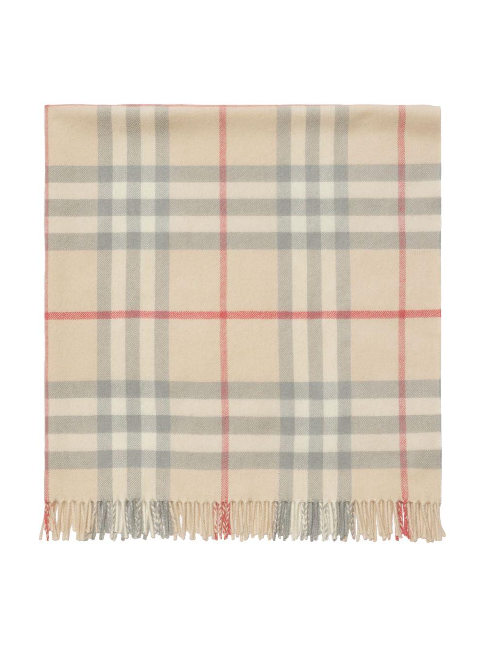 Coperta per neonati Burberry Kids beige con fantasia tartan vintage check - Rubino Kids