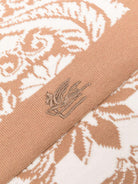 Coperta per neonati Etro Kids beige con motivo damascato - Rubino Kids