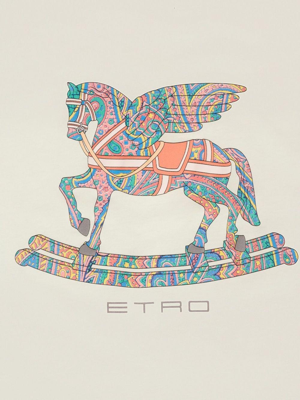 Coperta per neonati ETRO KIDS bianca con dettaglio Pegaso - Rubino Kids