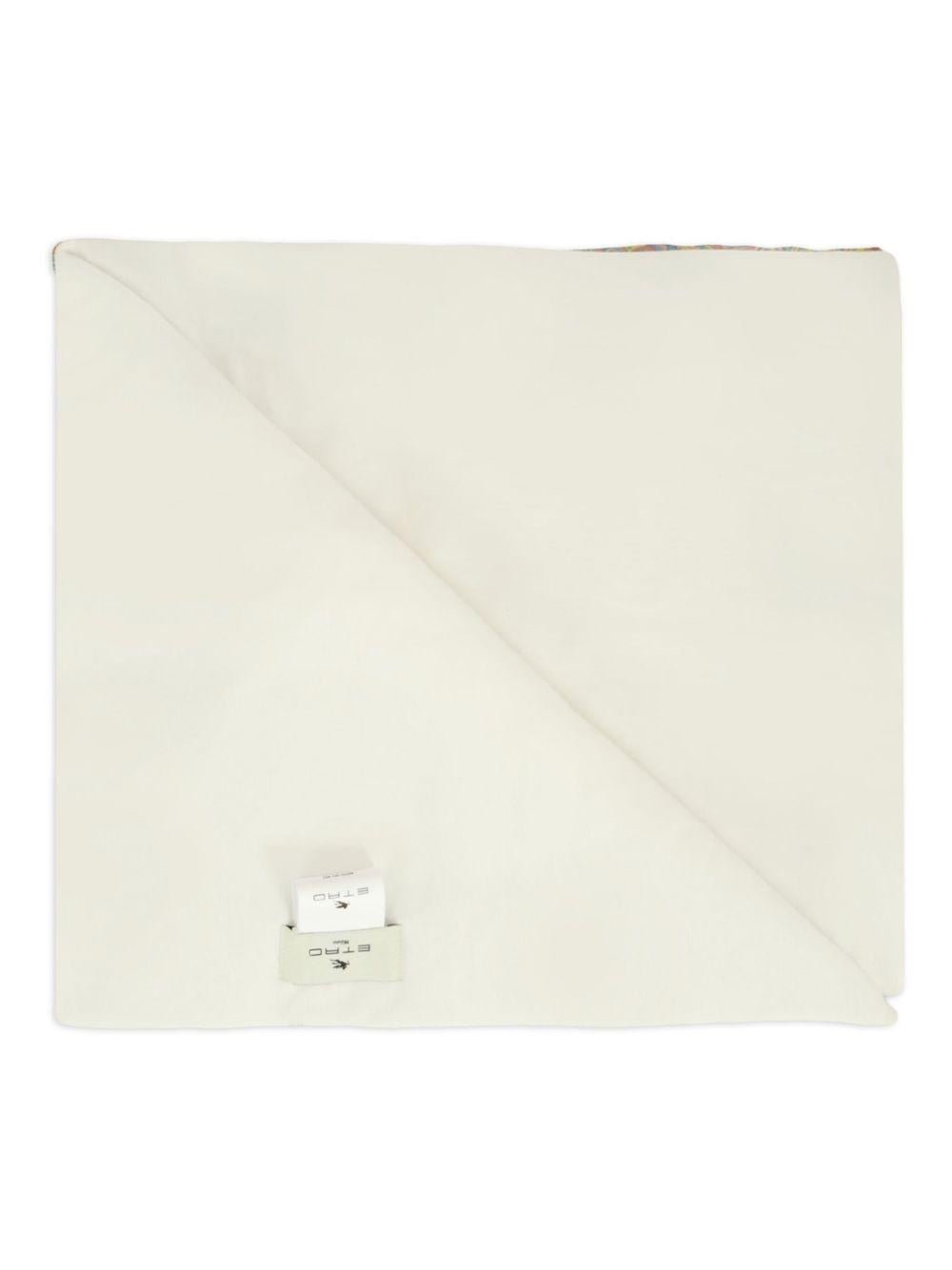 Coperta per neonati ETRO KIDS bianca con dettaglio Pegaso - Rubino Kids