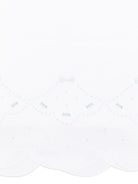 Coperta per neonati Mariella Ferrari bianca con bordo smerlato - Rubino Kids