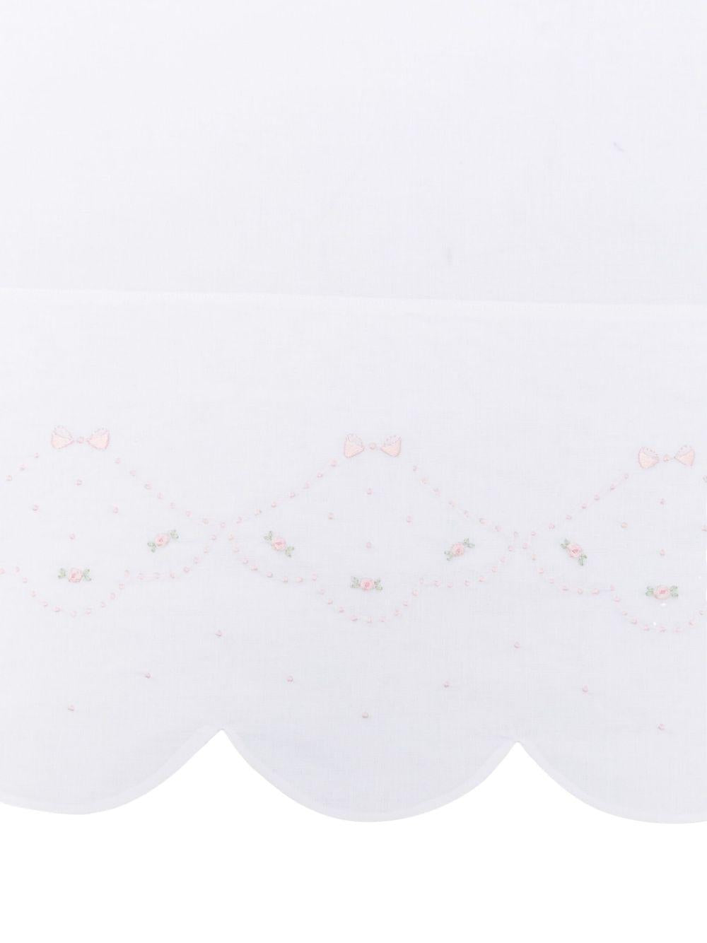 Coperta per neonati Mariella Ferrari bianca con bordo smerlato - Rubino Kids