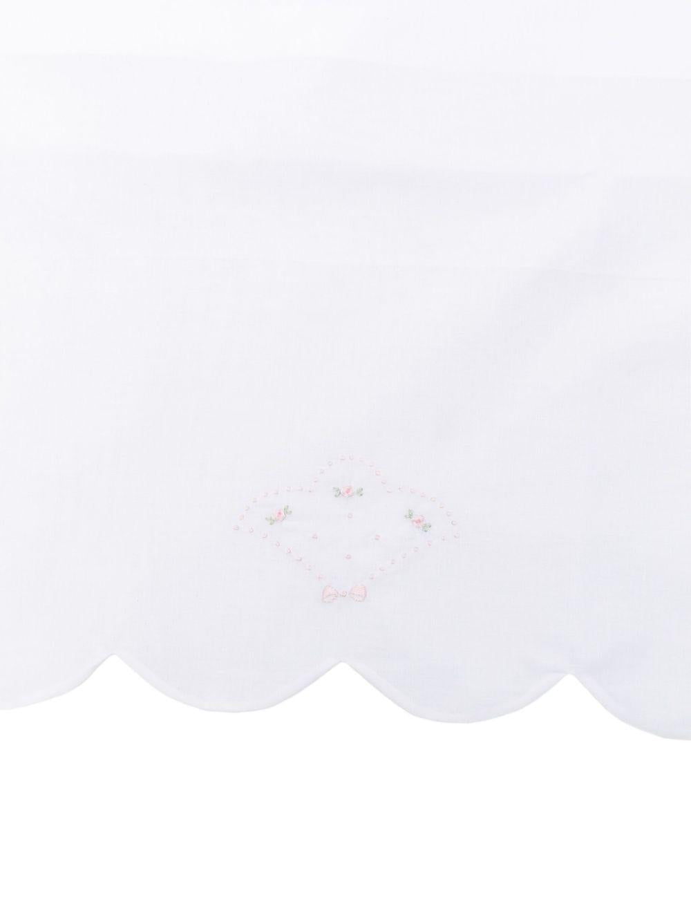 Coperta per neonati Mariella Ferrari bianca con bordo smerlato - Rubino Kids