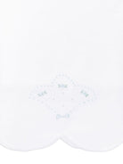 Coperta per neonati Mariella Ferrari bianca con bordo smerlato - Rubino Kids