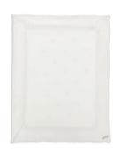 Coperta per neonati Monnalisa bianca con applicazione a fiori - Rubino Kids