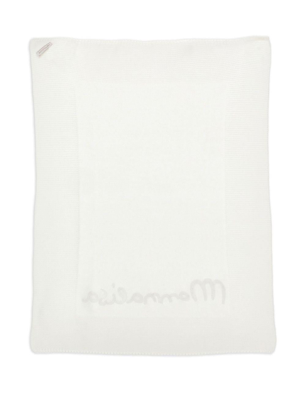 Coperta per neonati Monnalisa bianco con ricamo - Rubino Kids