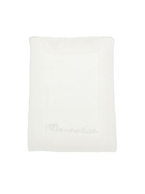 Coperta per neonati Monnalisa bianco con ricamo