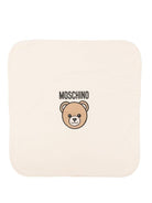 Coperta per neonati Moschino Kids beige con stampa orsetto - Rubino Kids