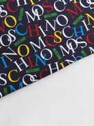 Coperta per neonati Moschino Kids blu con stampa logo all - over - Rubino Kids