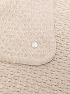 Coperta per neonati Paz Rodrìguez beige con logo in tessuto testurizzato - Rubino Kids