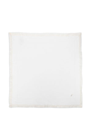 Coperta per neonati Paz Rodrìguez bianca con dettagli ricamati