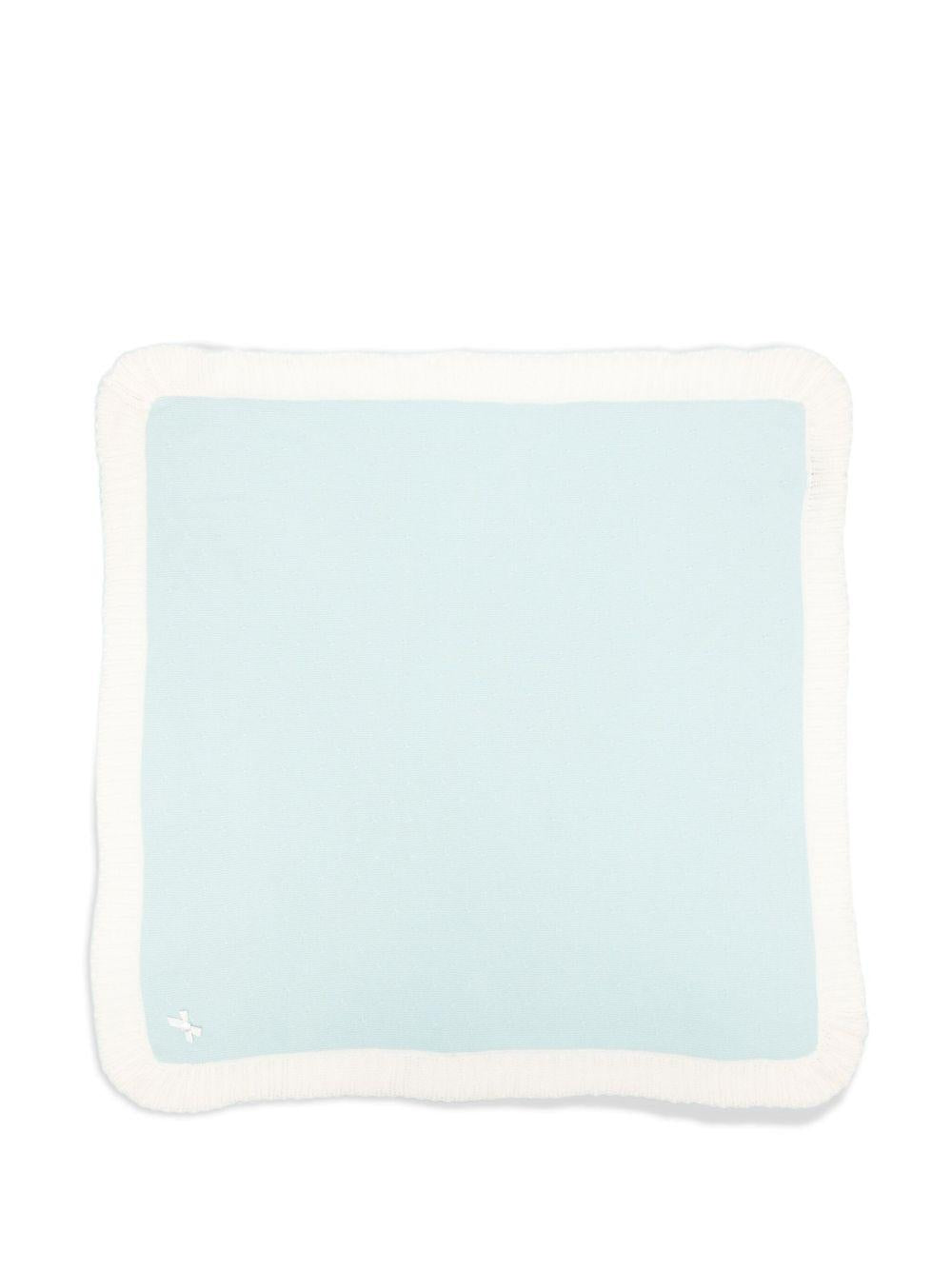 Coperta per neonati Paz Rodrìguez verde con rifiniture all'uncinetto - Rubino Kids