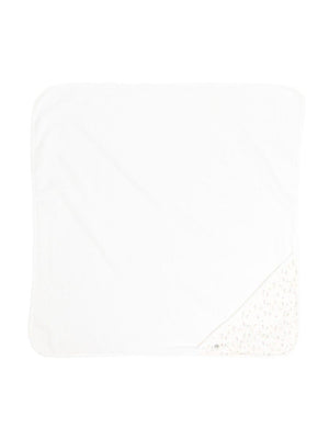 Coperta per neonati Petit Bateau bianca con stampa floreale