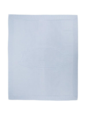 Coperta per neonati Tartine Et Chocolat azzurro con ricamo