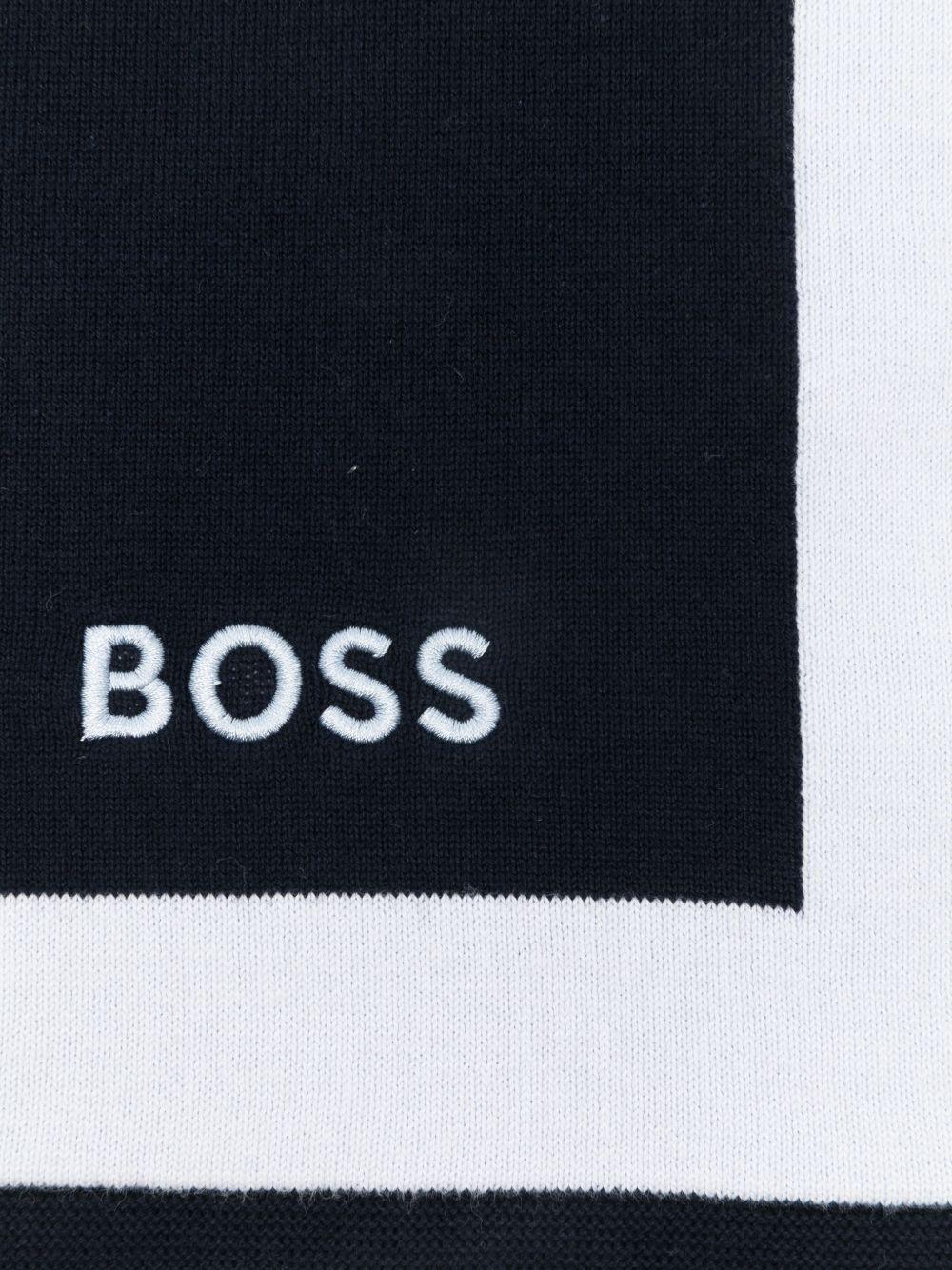 Coperta per neonato Boss Kids blu con ricamo gatto - Rubino Kids