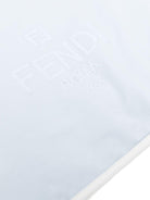 Coperta per neonato Fendi Kids azzurra con logo ricamato - Rubino Kids