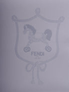 Coperta per neonato Fendi Kids azzurra con stampa Cavallino Fendi - Rubino Kids