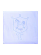 Coperta per neonato Fendi Kids azzurra con stampa Cavallino Fendi - Rubino Kids