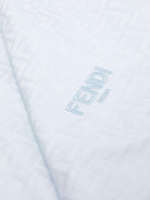 Coperta per neonato Fendi Kids azzurro con dettaglio ricamo logo - Rubino Kids