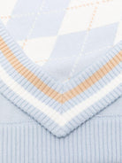 Coperta per neonato Fendi Kids azzurro con ricamo geometrico - Rubino Kids
