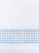 Coperta per neonato Il Gufo bianco con bordo a quadri - Rubino Kids