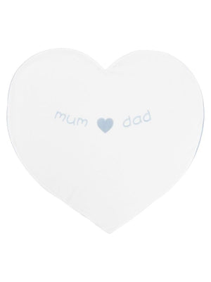 La Stupenderia white heart-shaped baby blanket