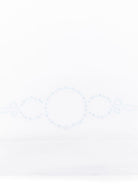 Coperta ricamata per neonati Mariella Ferrari bianco con dettagli azzurri - Rubino Kids