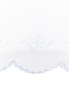 Coperta smerlata per neonati Mariella Ferrari bianco con fiocco - Rubino Kids