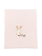 Copertina da culla per neonata Il Gufo rosa con ricamo Gufo - Rubino Kids