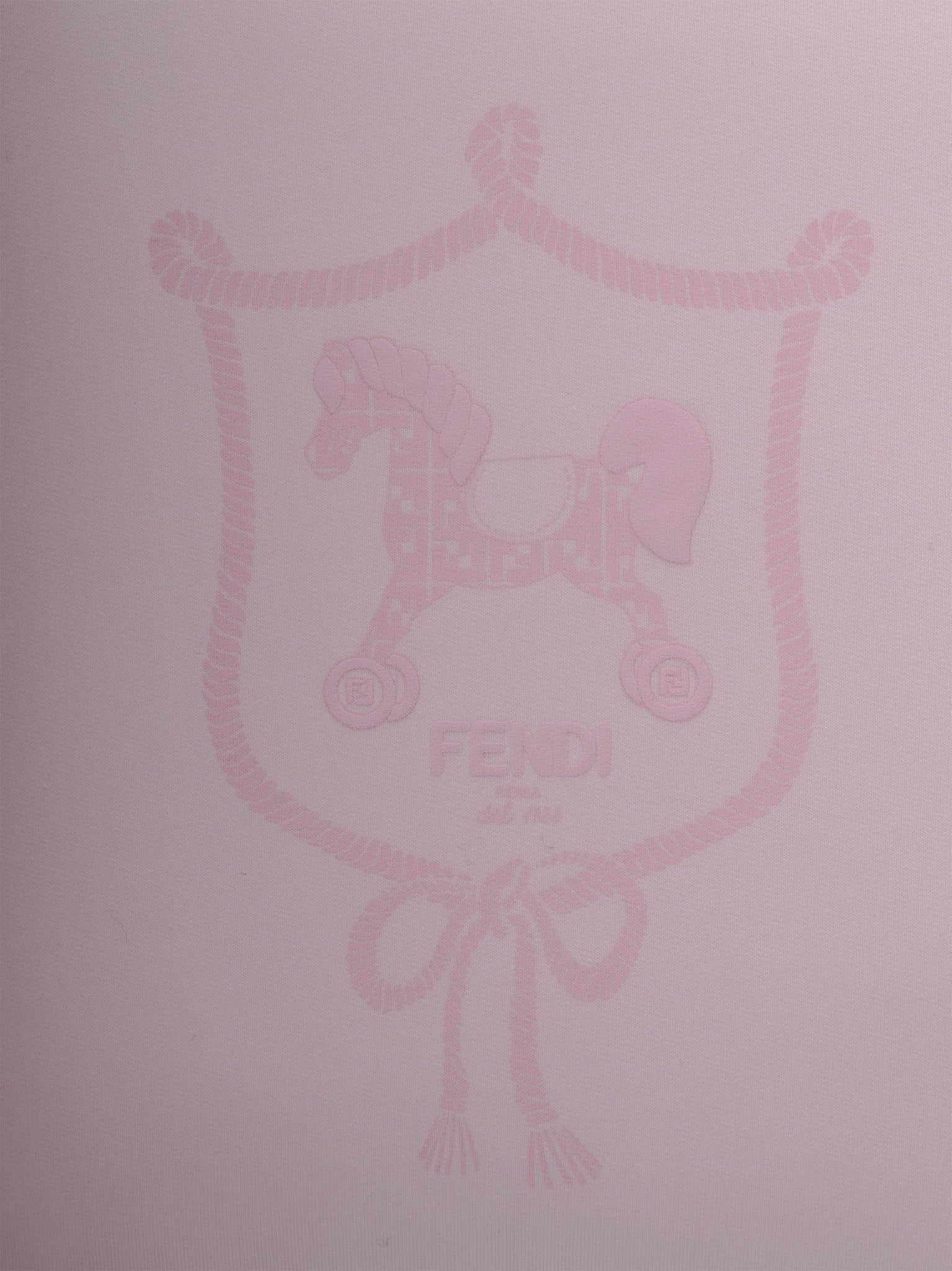 Copertina per neonata Fendi Kids rosa con stampa cavallino Fendi - Rubino Kids