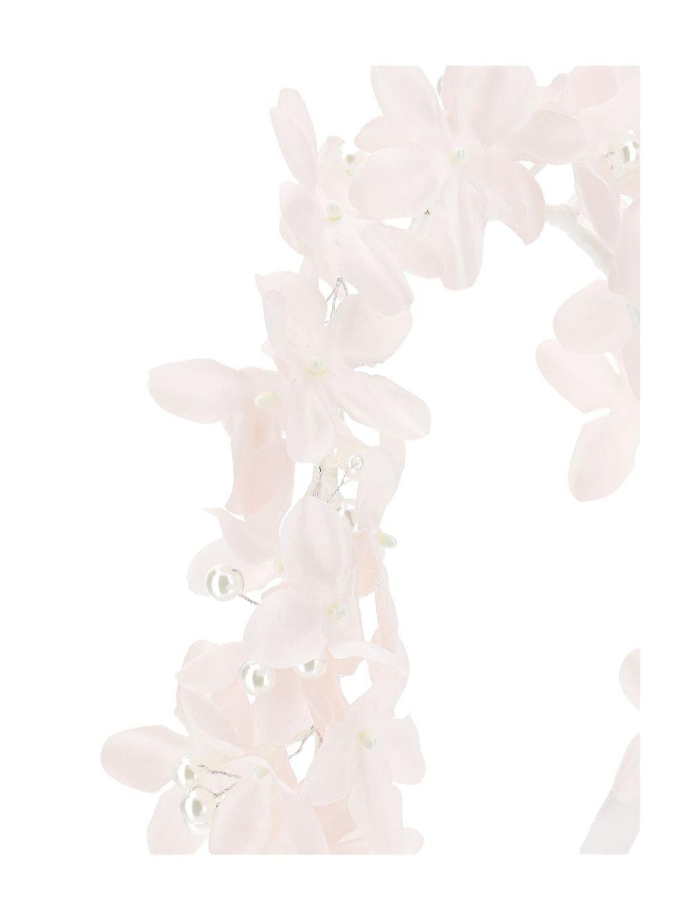 Coroncina per capelli per bambina Monnalisa rosa con decorazione floreale - Rubino Kids