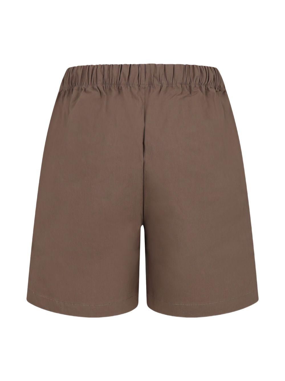 Costume da bagno con logo per bambino MSGM Kids marrone con due tasche laterali - Rubino Kids