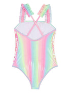 Costume da bagno per bambina Billieblush rosa con paillettes - Rubino Kids